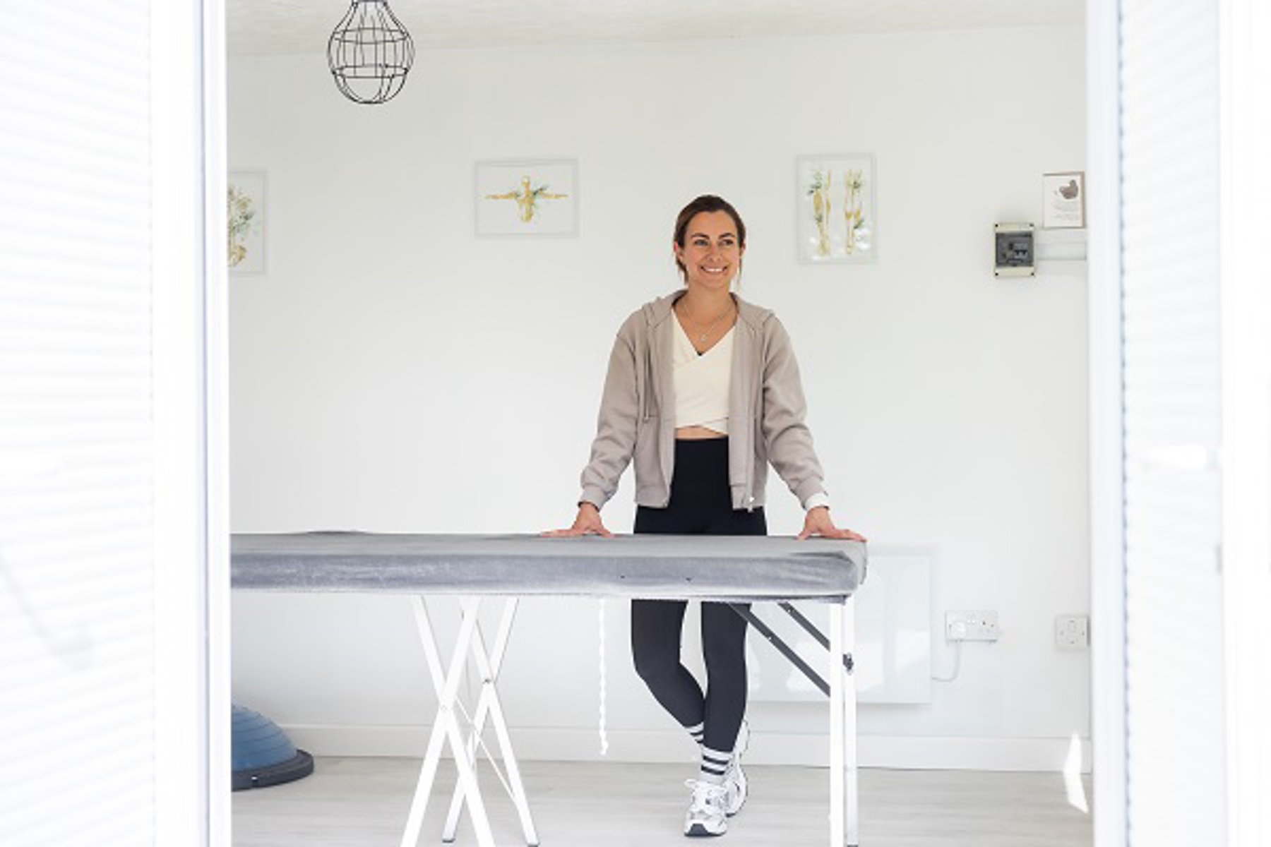 Woman At Home Massage Table