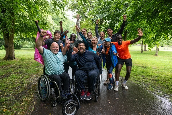 Group Of Runners Wheelchair