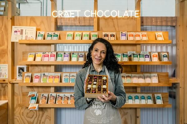 Woman Holding Chocolates Craft Chocolate